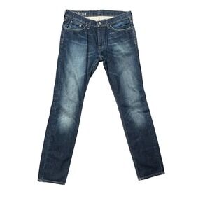 Bullhead Denim Drakes Skinniest Jeans Mens 32x32 Dark Wash Blue Faded Skinny Fit